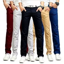 Calça Colorida Masculina Sarja Modelo Skinny