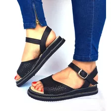 Sam123 Sandalias Vip Talles Grandes Amanda Negra