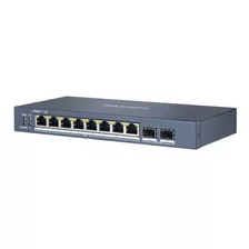 Switch Poe No Admin Gigabit 8 Port +2 Fibra Óptica Hikvisión