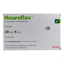 Neuroflax 20 Mg / 4 Mg 3 Ampolletas Con Liofilizado