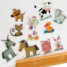 Figuras Animales La Granja Imantada Magnetico 11 Piezas 