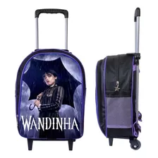 Mochila Escolar Rdm Escolar Rodinha Cor Violeta Design Wandinha 25l