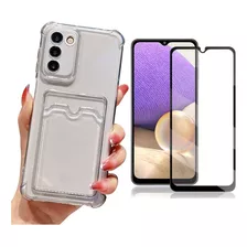 Capa Color Card Proteção Para Samsung Galaxy A54+pelicula 3d