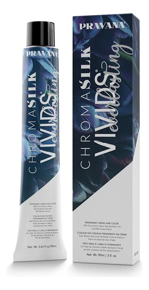 Tinta Permanente Pravana  Vivids Everlasting 90ml Bewitching Blue 3