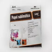 Papel Para Sublimação A4 100g 500 Folhas Mecolour