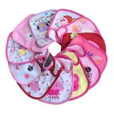 Pack 3 Baberos Tela Impermeables Para Bebe 24cm