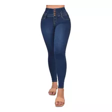 Jeans Mujer Corte Colombiano Mezclilla Levanta Pompas