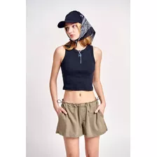 Short Skydive De Algodon Rustico Mujer 47 Street