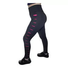 Calça Legging Feminino Rasgo Lateral Moda Fitness Academia