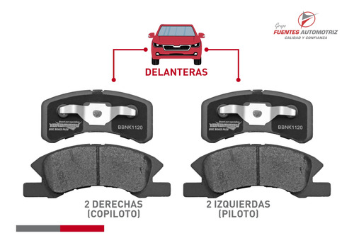 Jgo Balatas Delanteras Para Mitsubishi Mirage De 2014 A 2024 Foto 2