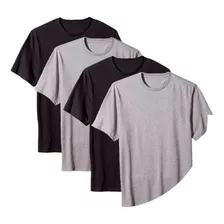 Kit 4 Camisetas Camisas Masculina Plus Size Lisa Básica