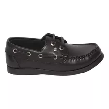 Zapato En Cuero Vacuno Colegial Mocasin Nautico 01