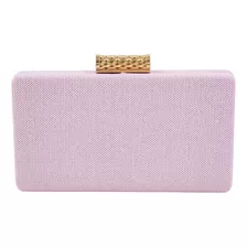 Bolsa Clutch Festa Tecido Alça Casamento Madrinha Cor Pink Cor Rosa