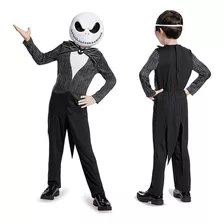 Traje De Cosplay Infantil De Halloween Jack Skellington +