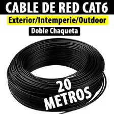 20 Mts Cat6 Cable Utp Internet Intemperie Exterior