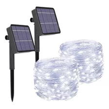 2 Unidades De Cadena De Luz Solar 300led Lámpara De Hadas So