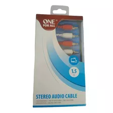 Cable Audio Stereo 3 Rca A 3 Rca 1.5 Metros Ofa En Negro