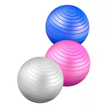 Bola De Pilates Suíça 55 Cm Fisioterapia Yoga Academia Cor Azul