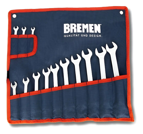 Llaves Combinadas Bremen Juego 13 Pz 7 A 19 Estuche 7176 Plateado