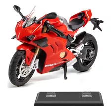 Ducati Panigale V4s Miniatura Metal Moto Con Luces Y Sonido