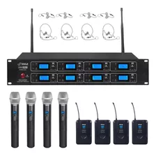 Sistema Receptor Y Micrófono Inalámbrico Uhf De 8 Canales De