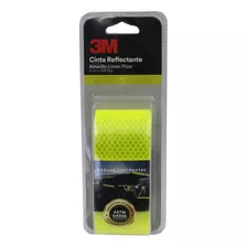 Cinta Reflectante Amarilla Fluor Tira De 4.6 Mts Marca 3m Color Amarillo