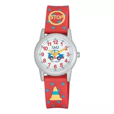Relógio Infantil Masculino Q&q Cinza E Vermelho Carrinho Nfe
