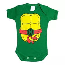 Body Bebê Personagem Menino Tartaruga Ninja - 100% Algodão