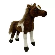 Cavalo De Pelúcia Realista Fazendinha 45cm Lindo.