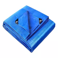 Lona Plástica Impermeável Azul Telhados Camping + Ilhos 6x5 