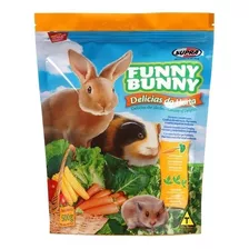 1kg Feno + 500g Ração Funny Bunny P/ Coelho, Porquinho Índia