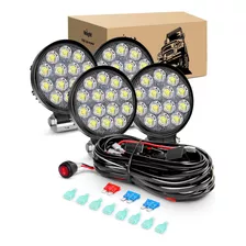 Techo Antiniebla Led Redondo De 4,5 Pulgadas Y 42 W, 4 Unida