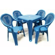 Conjunto Mesa +4 Cadeira Poltrona Cm Apoio De Braço Infantil
