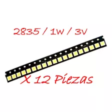 2835, 3528 Led Smd Para Tv Lcd, 1w, 3/6v, Blanco Frío, Leer