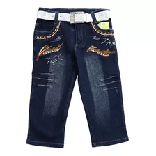 Bermuda Jeans Verano Para Niño Con Cinturon A-20