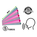 Kit 5 Tubo RessonÃ¢ncia Lax Vox ExercÃ­cio Vocal Silicone 35cm