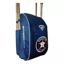 Mochila De Béisbol Para Adulto Houston Azul M Para 4 Bates