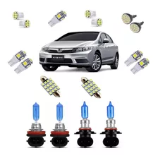 Kit Lampadas Led + Super Branca Farol Civic 2013/2014