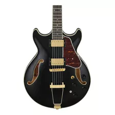 Guitarra Elétrica Ibanez Artcore Amh90-bk Hollow Body, Cor Preta, Material De Escala De Ébano, Orientação À Direita