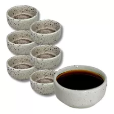 Jogo 20 Porta Shoyu Molheira Porcelana 60ml Comida Japonesa