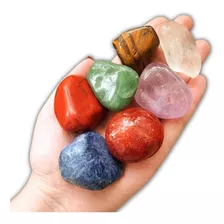 Kit 7 Pedras Cristais Naturais Chakras Reiki Equilíbrio