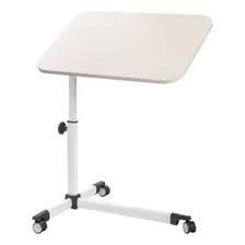 Mesa Plegable Laptop Cafe Cama De Altura Ajustable Y Reclina Color Blanco