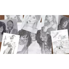 Desenho Realista De Foto Sob Encomenda, A4 21cm X 29,7cm