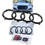 Set Emblemas Audi A5 S5 2021 23 Gloss Black Original 