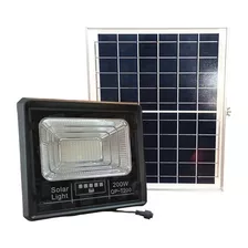 Lampara Reflector Led Con Panel Solar Control 200w Exterior 