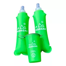 Kit Soft Flask Verde 500ml Trail Running Botella De Agua 