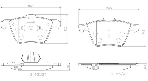 Set-4 Balatas Ceramica Delanteras Volvo S80 3.2l L6 08 A 09 Foto 2