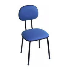 Cadeira Fixa Secretária Laminada Azul Royal