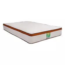 Colchón Individual De Resortes Bio Mattress Resortes Superlastick Manchester Blanco - 100cm X 190cm X 27cm