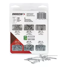 Kit Surtido De Remaches Arrow Rk6120 Pop Para Metal, Tela,..